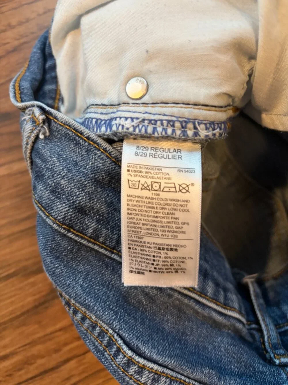 GAP blue jeans 29 straight leg high waist - Picture 10 of 10